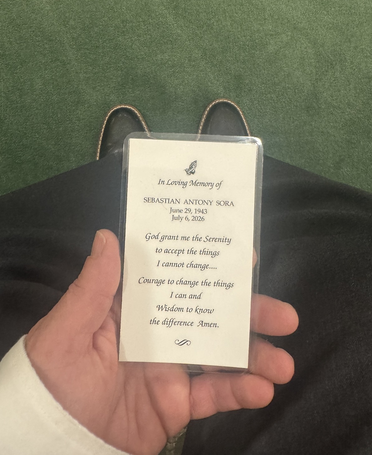 In Loving Memory of Sebastian Antony Sora