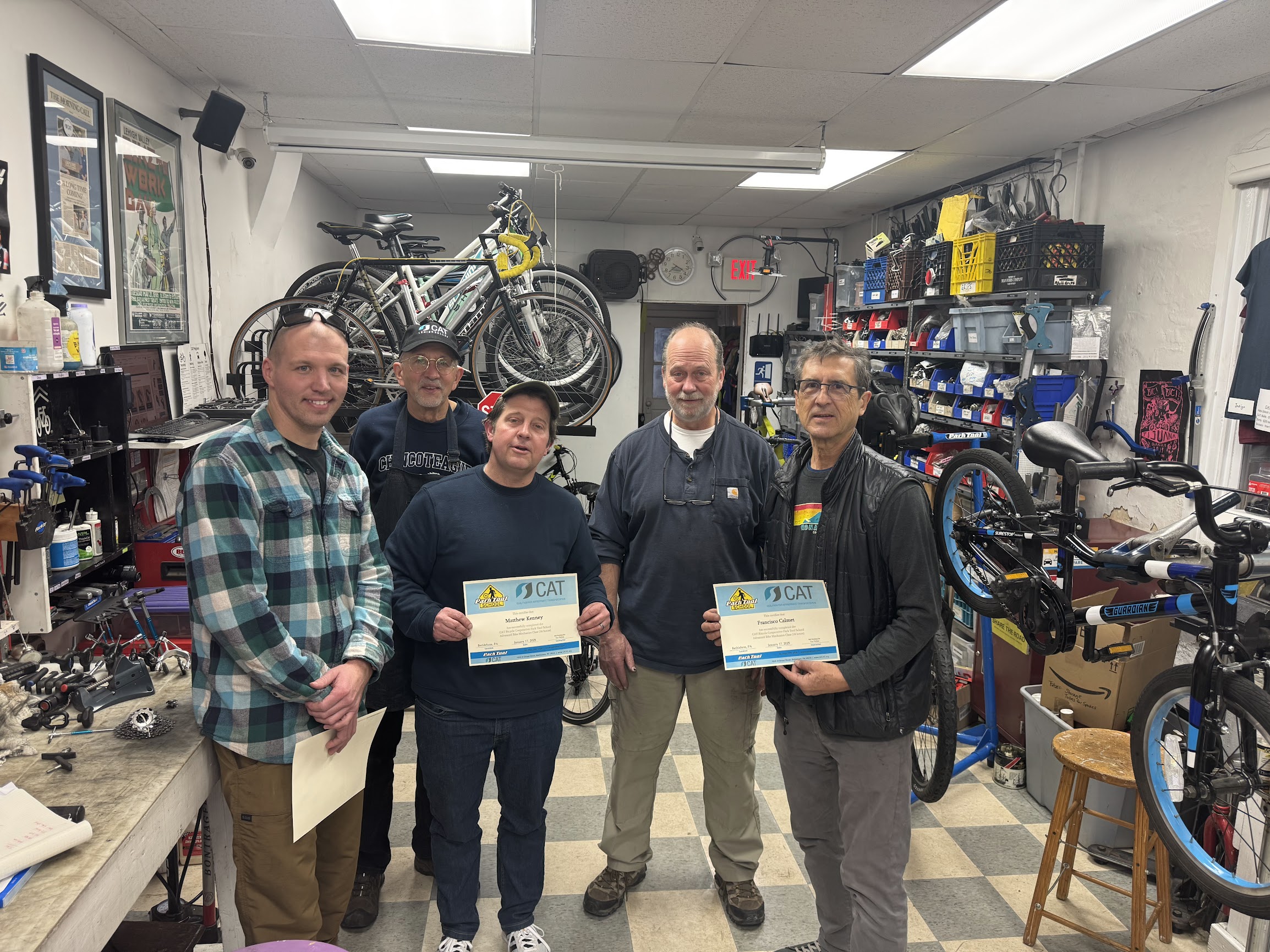 Advanced bike mechanic certification, CAT Community Bike Shop Park Tool School