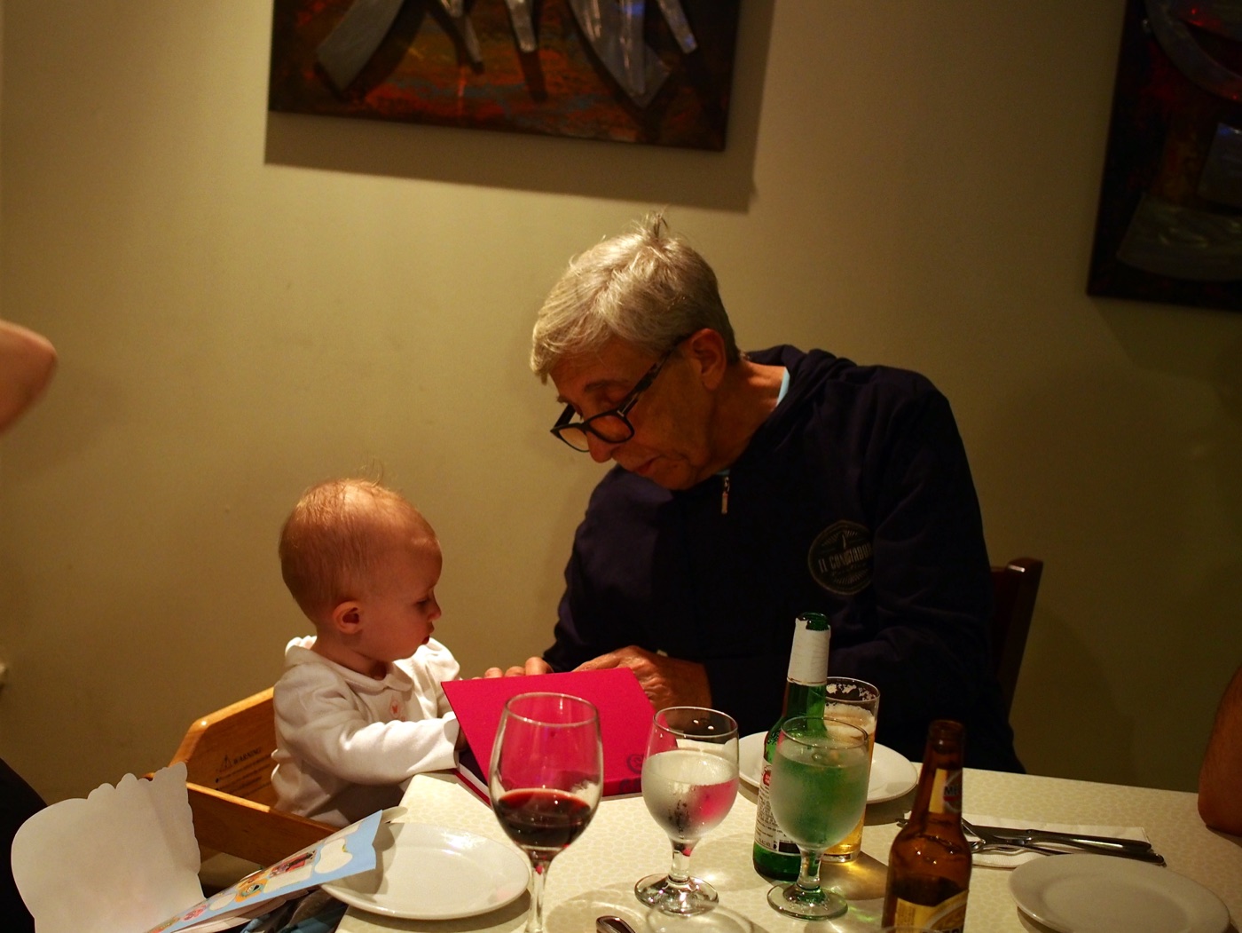 Sebastian with a grandchild